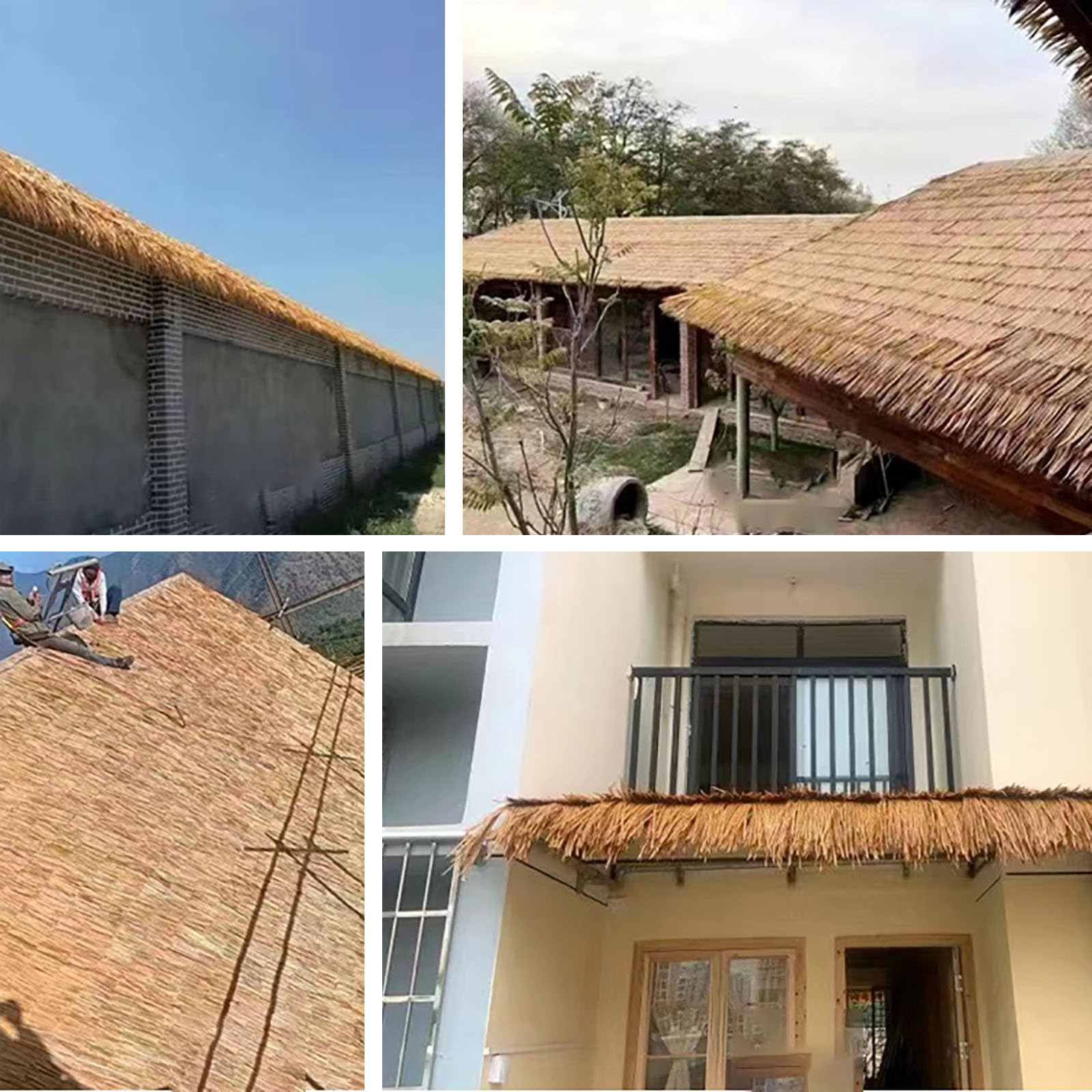 Sztuczna meksykańska strzecha trawa, rolka dachowa, 0,6 x 7 m, syntetyczna słomka, do baru, chaty, na imprezę, ogrodzenie ogrodowe, dekoracje tarasowe i rękodzieło DIY