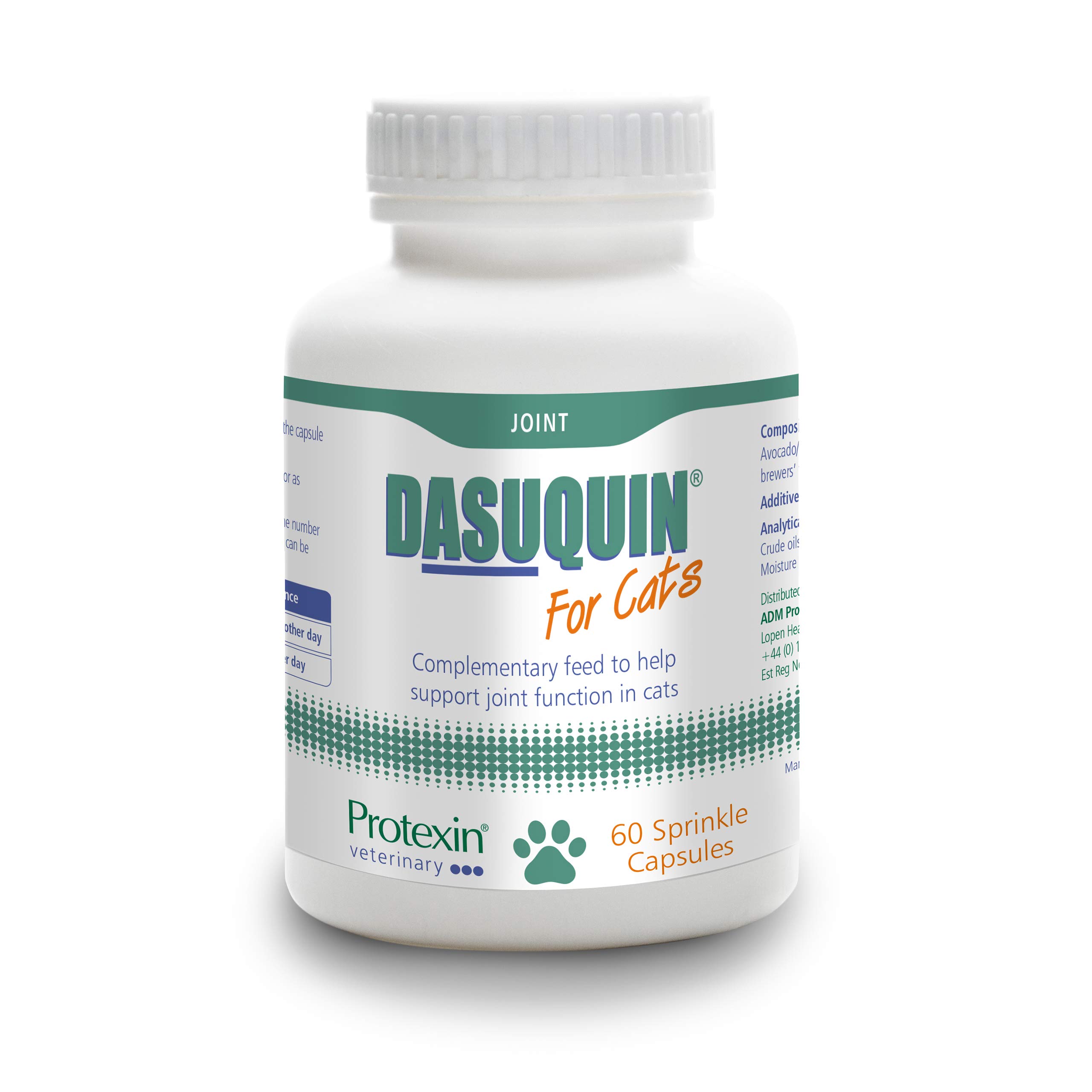 ProtexinVeterinary Dasuquin Advanced Joint Supplement for Cats, with ASU, Glucosamine HCl and Chondroitin for Joint Care and Support - 60 Sprinkle Capsules, Add to Food