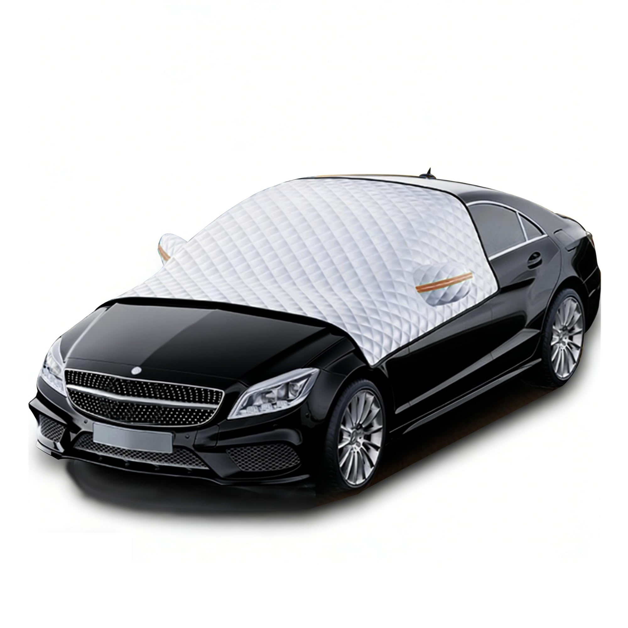 Photo 1 of AiWi Space Larger Covering 5 Layers Windshield Cover-Comprehensive Windshield Protector for Snow and Ice,Heat Insulation, Hail Protector, (M) for Standard Sedans and Compact Hatchbacks