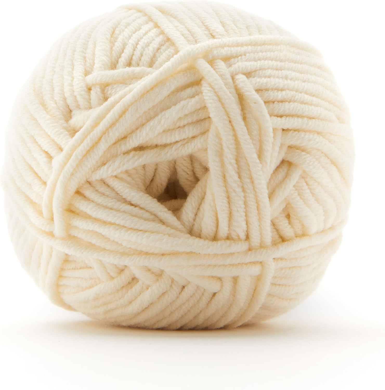 Loops & Threads Bulky Twist Solid Yarn - Yarn for Knitting, Crochet, Weaving, and Arts & Crafts - White, Cotton Blend, 3.5 oz