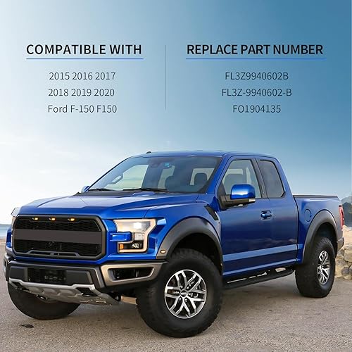 Vista 2 de KARPAL Moldura para portón trasero compatible con Ford F150 2015-2020, cubierta protectora flexible con botón de liberación, reemplaza FL3Z9940602B