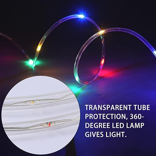 Miniatura 4 de covshny 656ft Solar LED Strip Lamp IP65 Waterproof Flexible Neon Lamp RGB Led Lamp with Remote Control Used for Outdoor Courtyard Staircase Roof