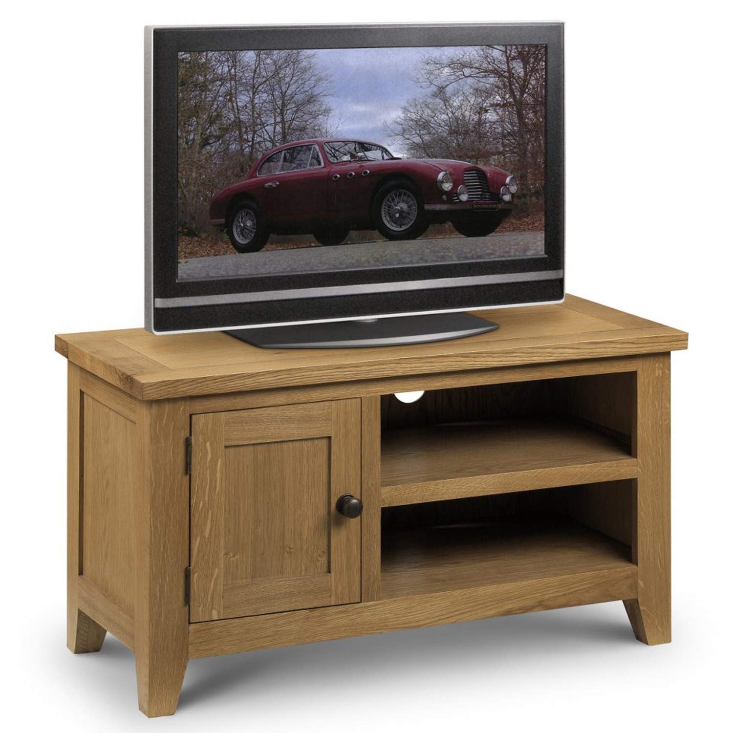 Julian Bowen Astoria Single Door 2 Shelf Oak TV Unit - Wood