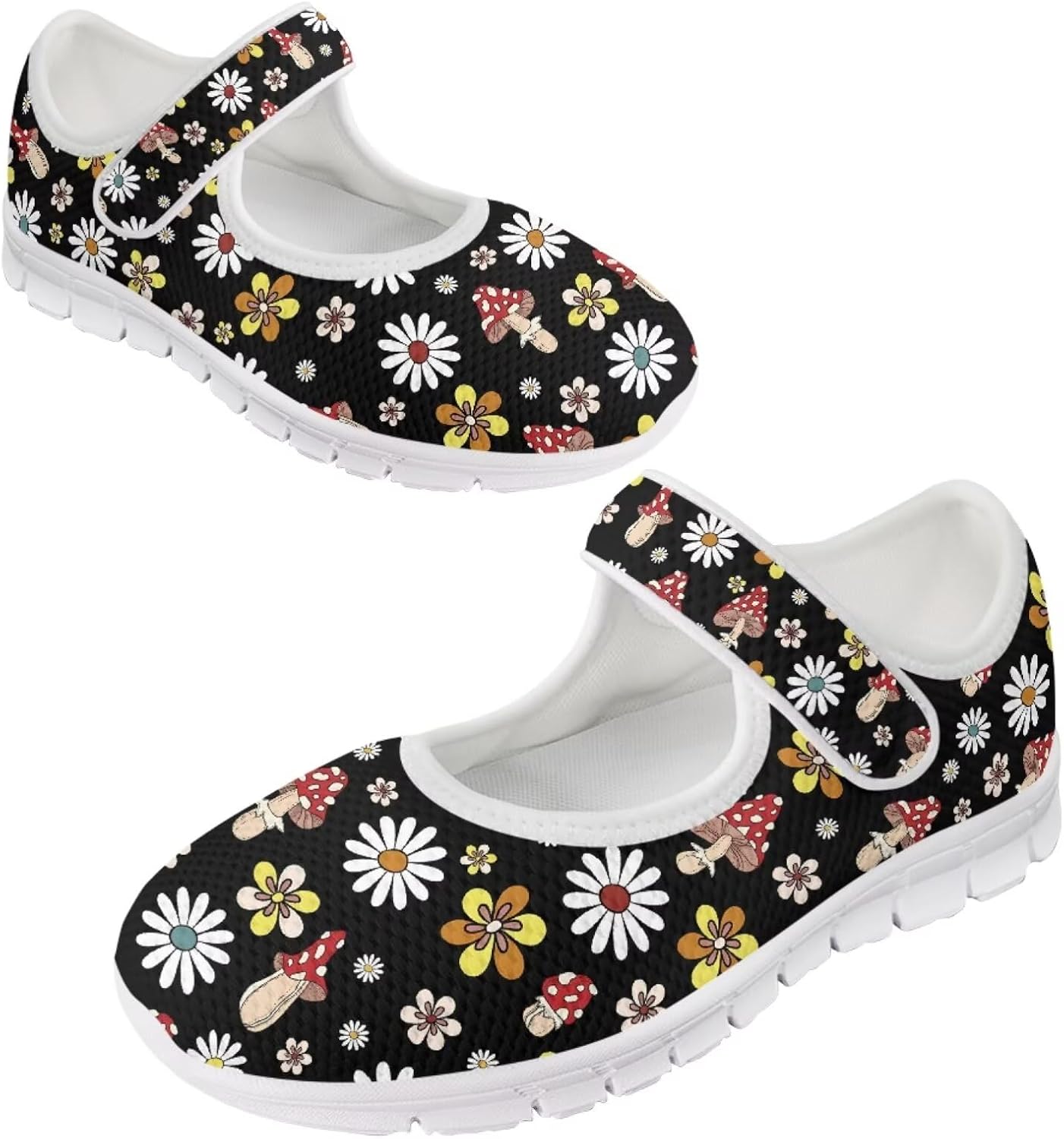 Coloranimal Mary Jane Flats Casual Slip On Mary Jane Shoes Flat Shoes Dressy Comfortable Mesh Ballet Shoes with Anti Skid Sole Womens Footwear