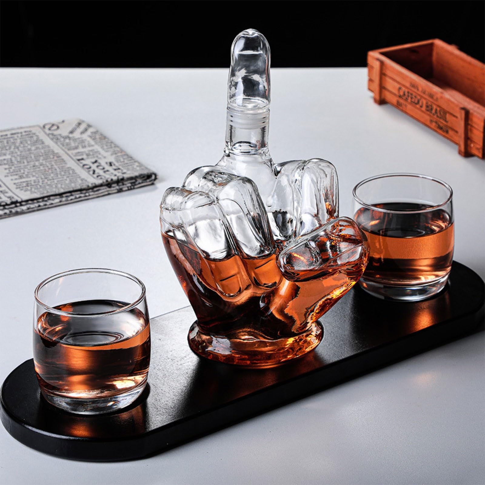 Carafe à whisky originale de 750ml, le coffret cadeau homme idéal pour un anniversaire réussi