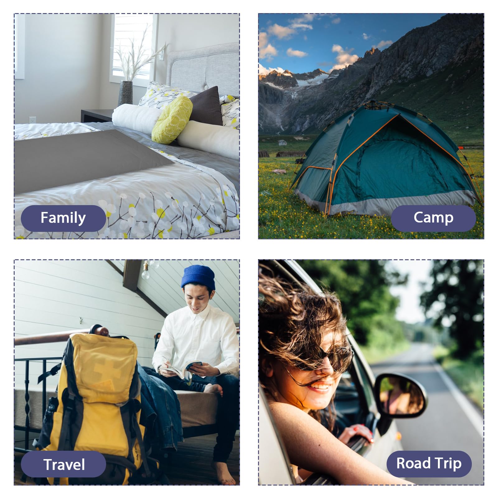 Abizarch Sleeping Bag Liner Portable Travel Camping Sheet with Pillow Pocket Soft Sleeping Bag Sack Breathable Hotel Hiking Sleeping Sack Sheet 45.28×82.68inch for Travel Hiking Camping(Grey)