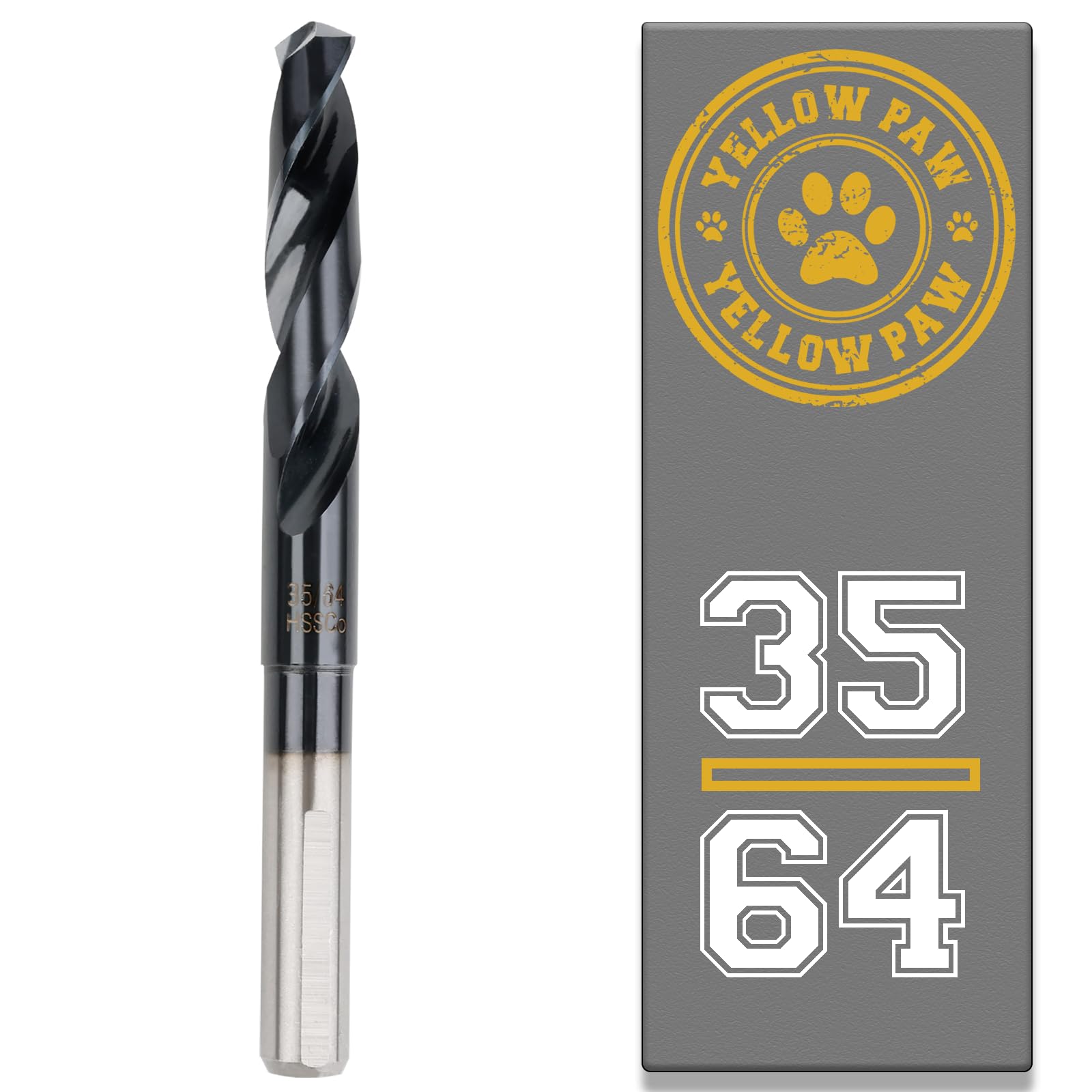 35/64 Inch Drill Bit for Metal - Industrial Grade M35 Cobalt Titanium Aluminum Nitrite - 35/64" Diameter & Total Length of 6" with Working Length of 3