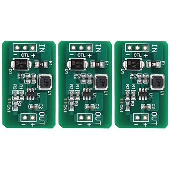 DC DC Boost Converter, 0.9V-3V to 3.3V, 0.9V-4.5V to 5V Synchronous Switching Regulator Mini DIY Adjustable Ultra Low Voltage Step Up Booster Converter Board Module for Arduino 3 Packs