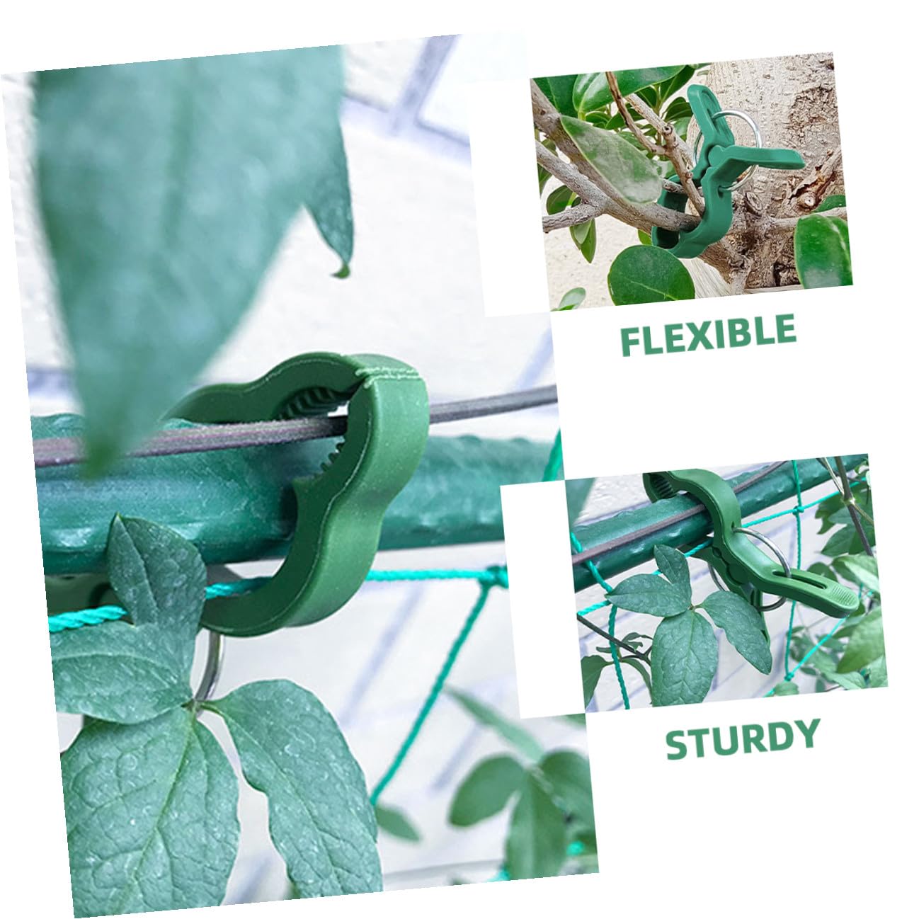 NUOBESTY 60 Stück Pflanzenclips Kunststoff Großer Gartenstützclip Für Kletterpflanzen Tomaten Blumen Gemüse Rankhilfe Wiederverwendbar