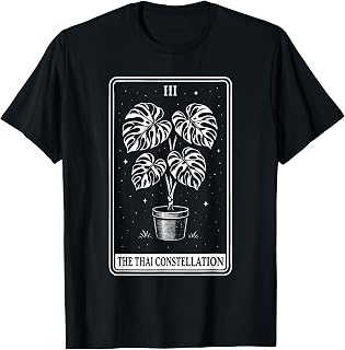 Monstera Thai Constellation Tarot Card | Witchy Plant Lady T-Shirt