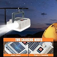 Vista 2 de Portable Solar Power Lanterns 4 Pack, Lanterns for Power Outages, 5 Light Modes LED Camping Lights Lantern Flashlight, IPX4 Waterproof Tent Light