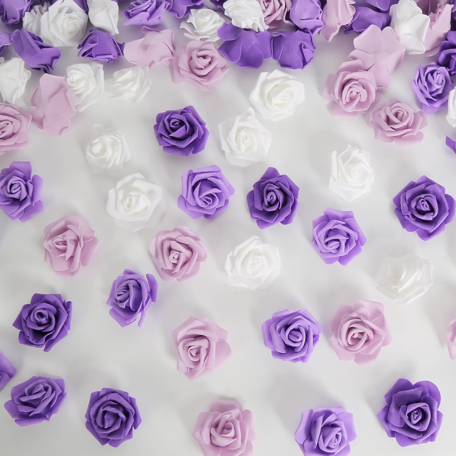 Foam Roses Bulk Roses Artificial Flower Heads Purple Foam Flowers 200PCS Rose Heads for DIY Wedding Bouquets Centerpieces Party Baby Shower Home Decor(Series Purple) - Image 6