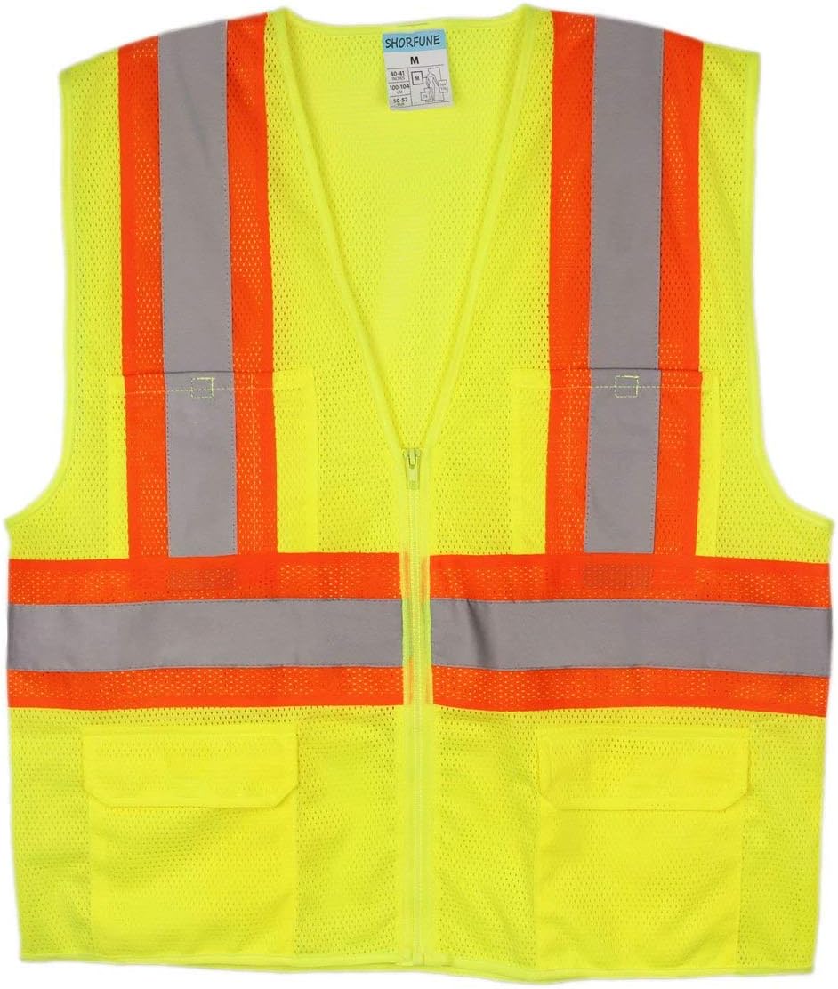 SHORFUNE 1103 Safety Vest with Multiple Pockets