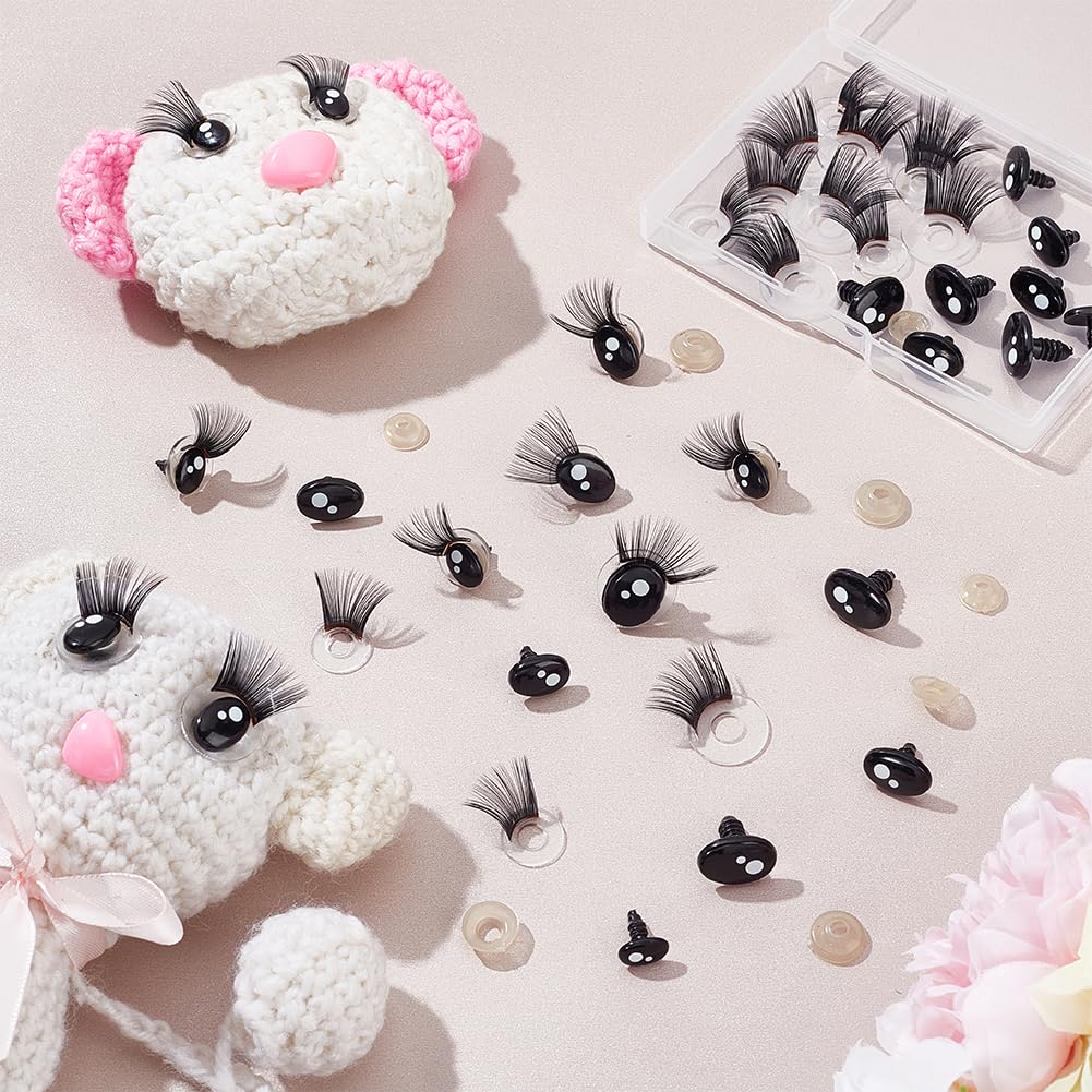 Amazon.co.jp: PH PandaHall 生き生き さし目 ぬいぐるみまつげ ドール
