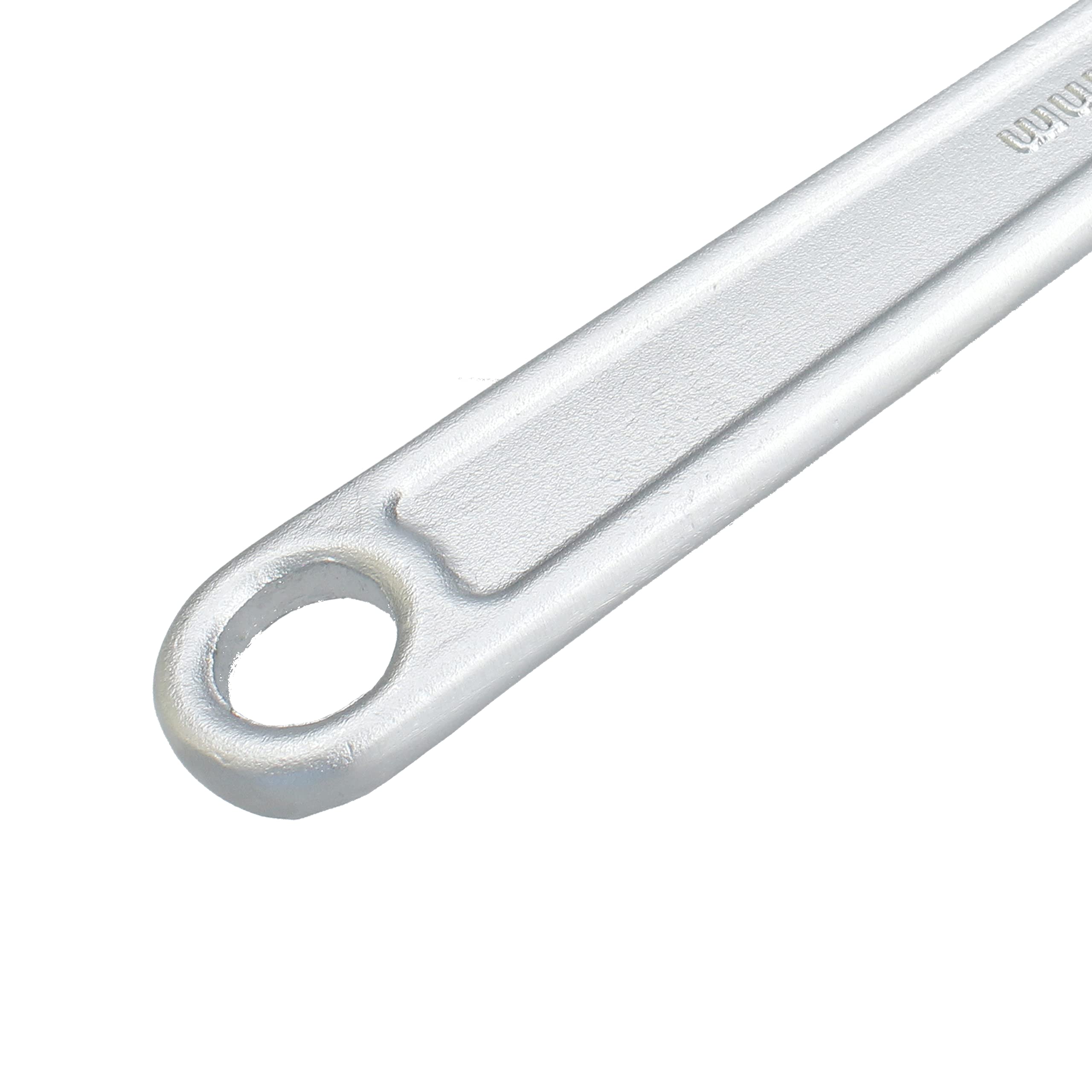 Ferrestock FSKLLA018 llave inglesa de 18", fabricada en acero al carbono con acabado satinado, mordaza milimetrada, 450mm