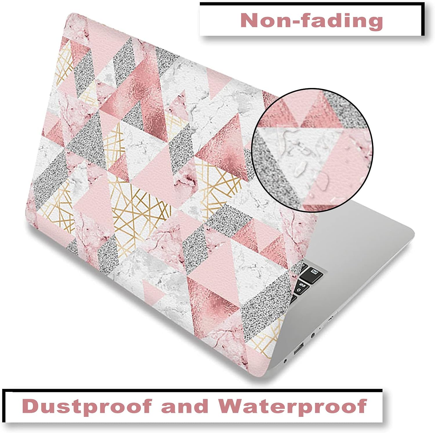 ArtSo Laptop Skin Sticker Decal, 12" 13" 13.3" 14" 15" 15.4" 15.6 inch Laptop Universal Netbook PC Notebook Vinyl Reusable Skin Sticker Cover Art Case Protector Personalized, Pink Triangle : Electronics