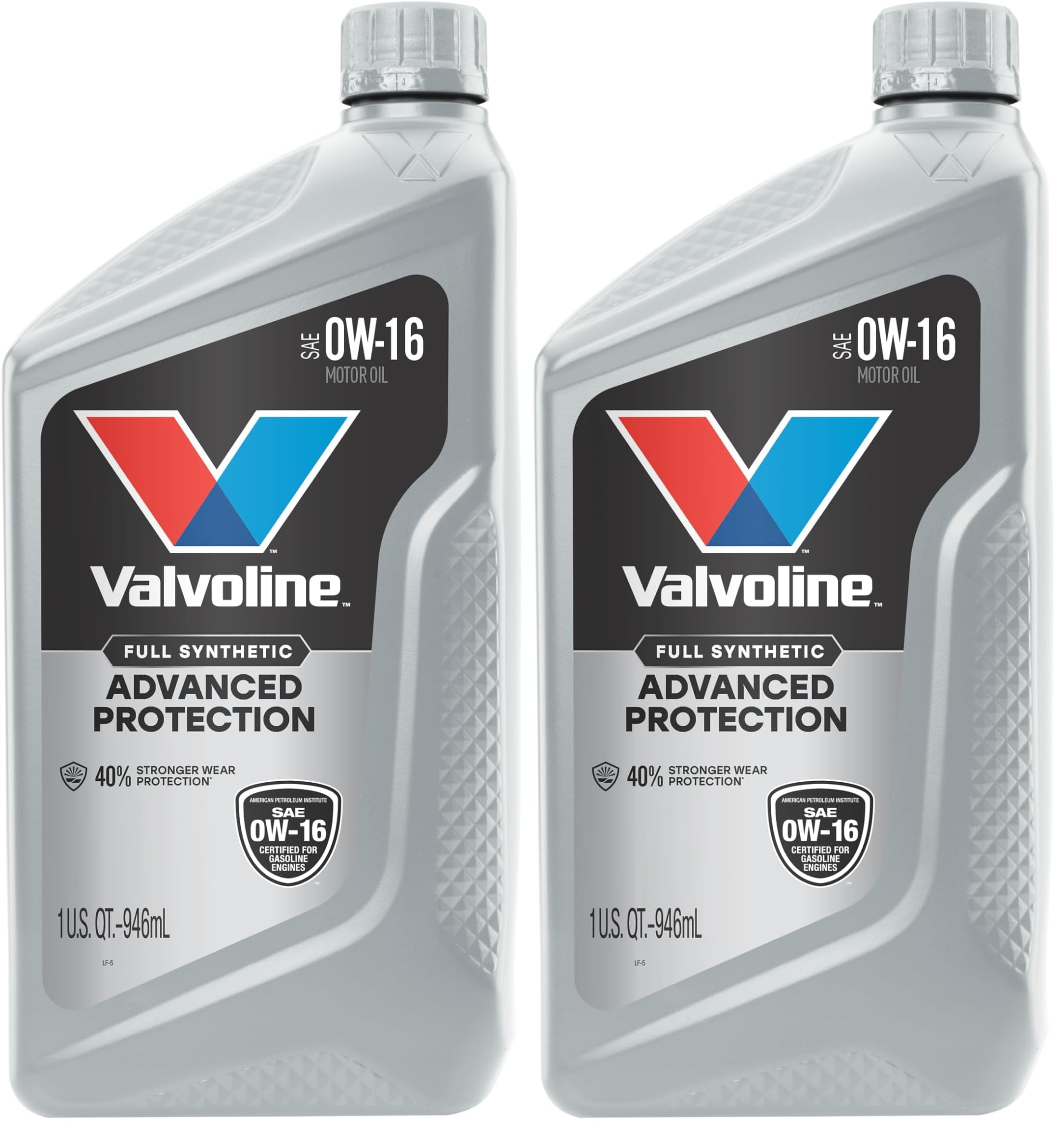 Valvoline Advanced Full Synthetic SAE 0W-16 Motor Oil 1 QT (Pack of 2)