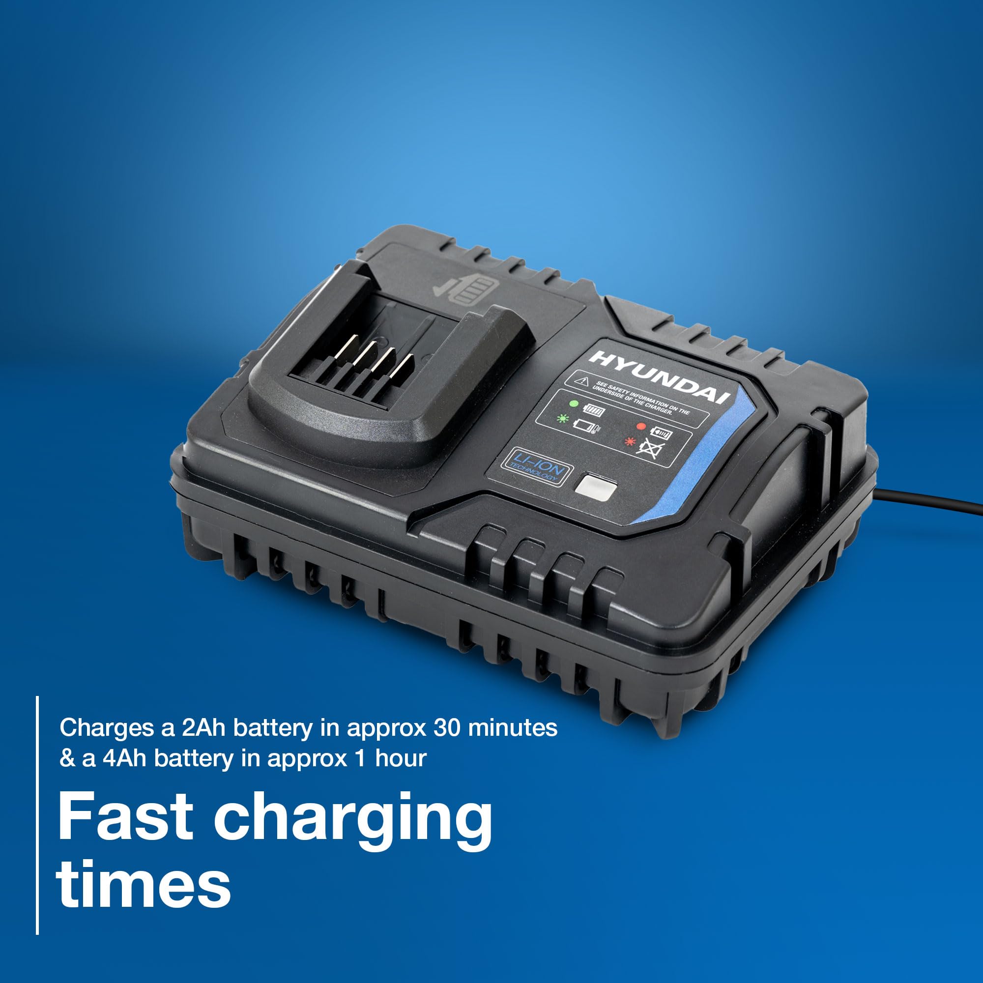 Hyundai Caricabatterie rapido 20V 4A, utensili elettrici di seconda generazione, ricarica in 30 minuti, C20-4