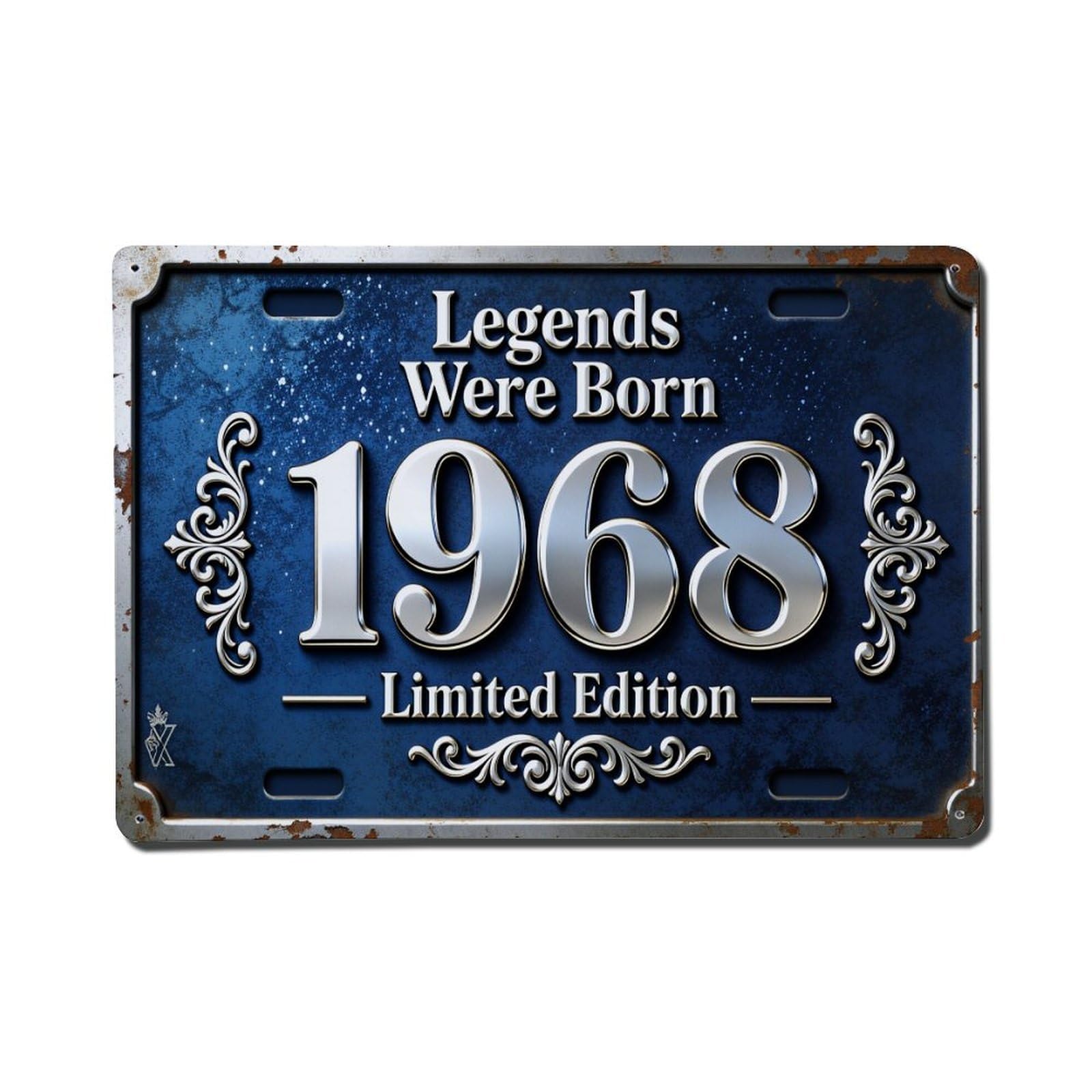 Legends Were Born 1968 Limited Edition Vintage Tin Sign Retro Metal Wall Decor Metal Poster, Home Bar Garage Farmhouse Cafe Wall Art Decoration 8x12Inches