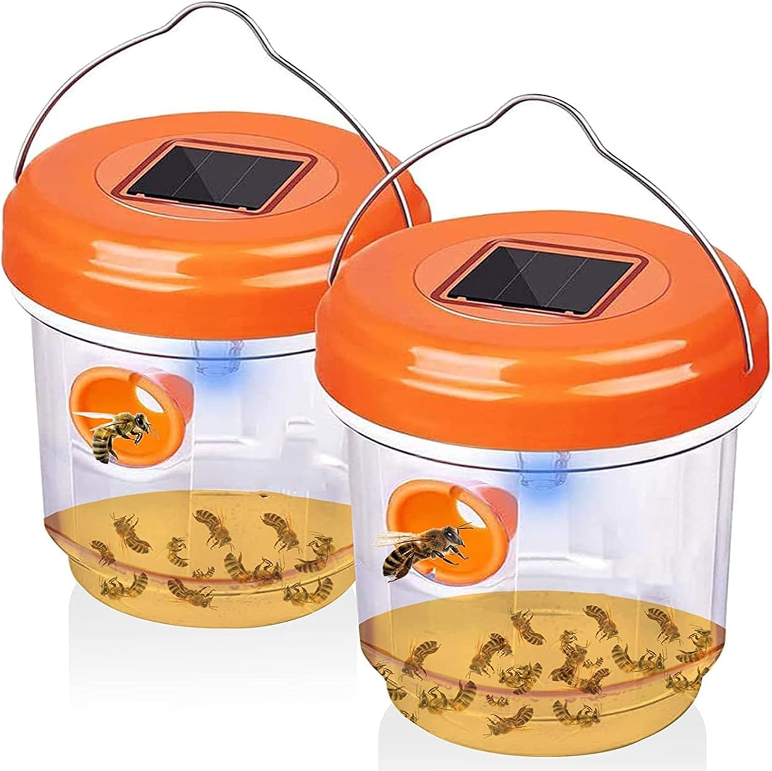 Wasp Trap Outdoor Hanging, Yellow Jacket Trap, Solar Wasp Repellent