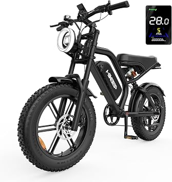 Electric Bike for Adults - 1500W Peak Motor, 48V15.6Ah, 28MPH 20Inch Fat Tire Ebike with Dual Suspension, Dual Mechanical Disc Brake, Safety Tested to UL 2849