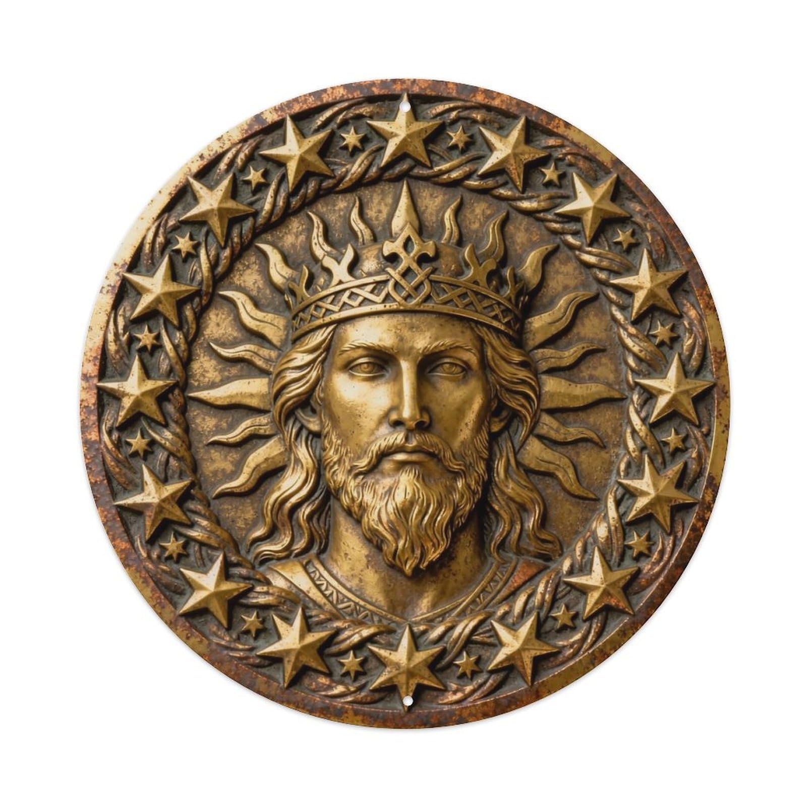 Baldr Sun Wreath Bright Norse Metal Tin Sign Plaque