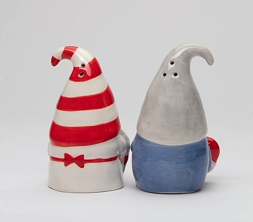 Miniatura 3 de Juego de salero y pimentero de cerámica fina de San Valentín, diseño de gnomos, 3-58 pulgadas de alto