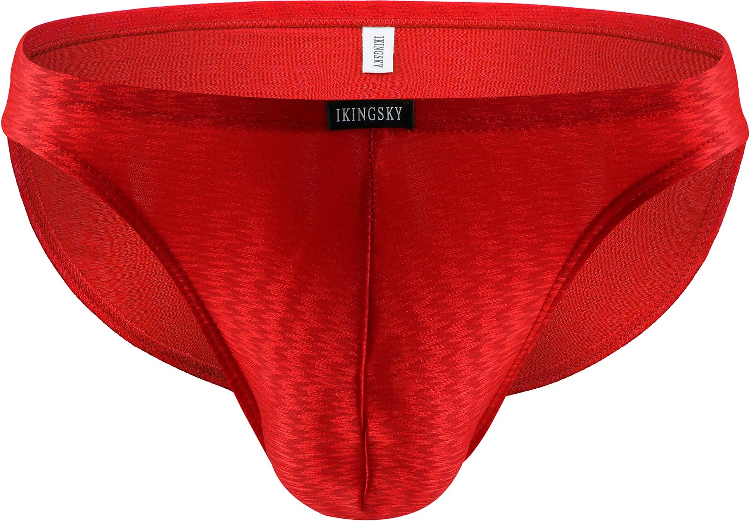 IKINGSKY Men's Shining Briefs Sexy Big Pouch Underwear High Stretch Bluge Mens Under Panties
