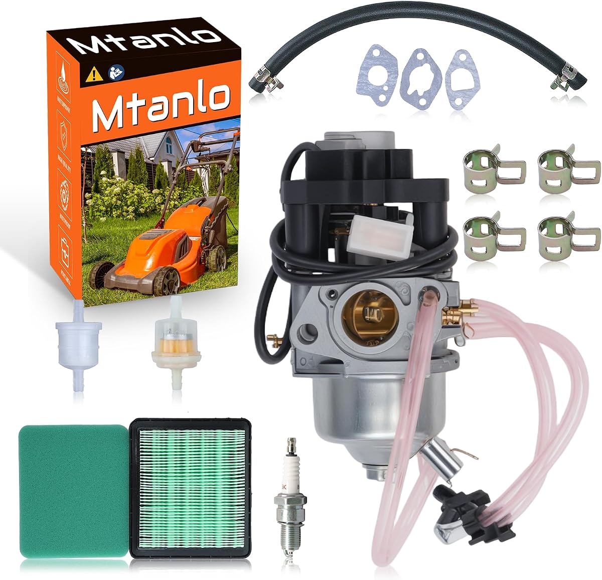 Reemplazo de carburador para generadores Honda EU3000i y EU3000is - OEM 16100-ZL0-D66, kit completo de ajuste con juntas, filtro de aire, bujía y línea de combustible