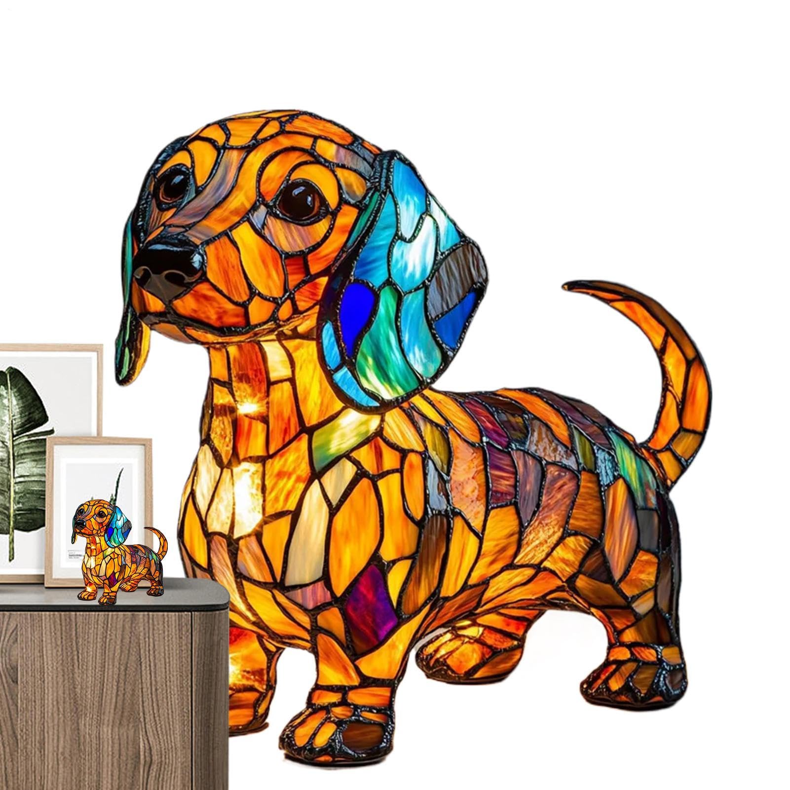 Animal Table Lamps for Living Room Vintage, Handmade Resin LED Animal Bedside Table Lamp, Art Deco Night Light, Cute Animal Themed Creative Ambient Light for Bedroom Living Room Home Decor — image 1
