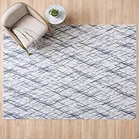 Tapete Casale Decorativo 1,50x2,00m Antiderrapante Lavável na Máquina Macio Confortável Ideal para Sala Quarto Resistente Limpeza Fácil Design Elegante Versátil Premium (Azul)
