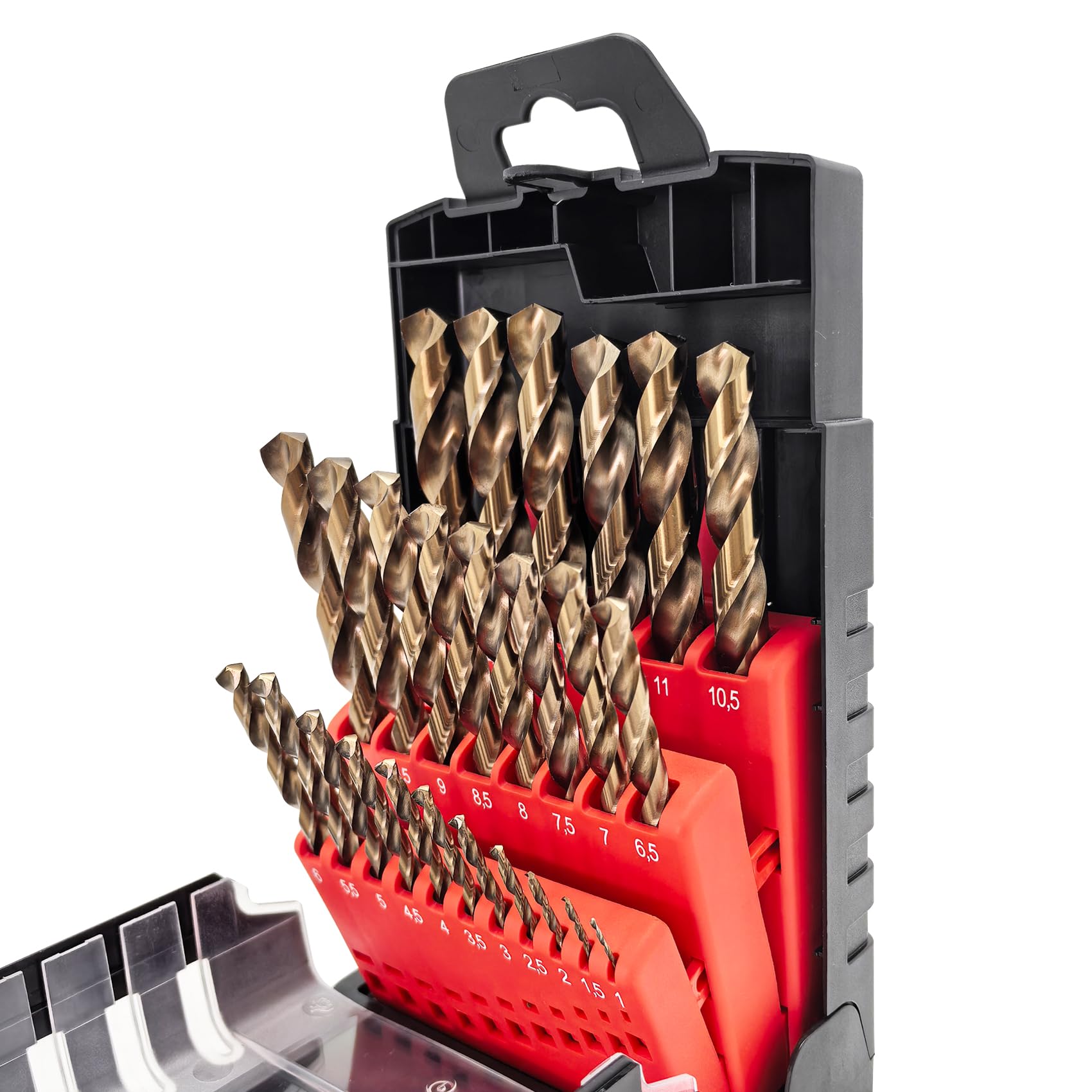 Metallbohrer Set 25tlg,HSS-E M35 kobalt Spiralbohrer Set (1-13 mm) | Edelstahl Bohrer Set für Metall, Edelstahl und Aluminium
