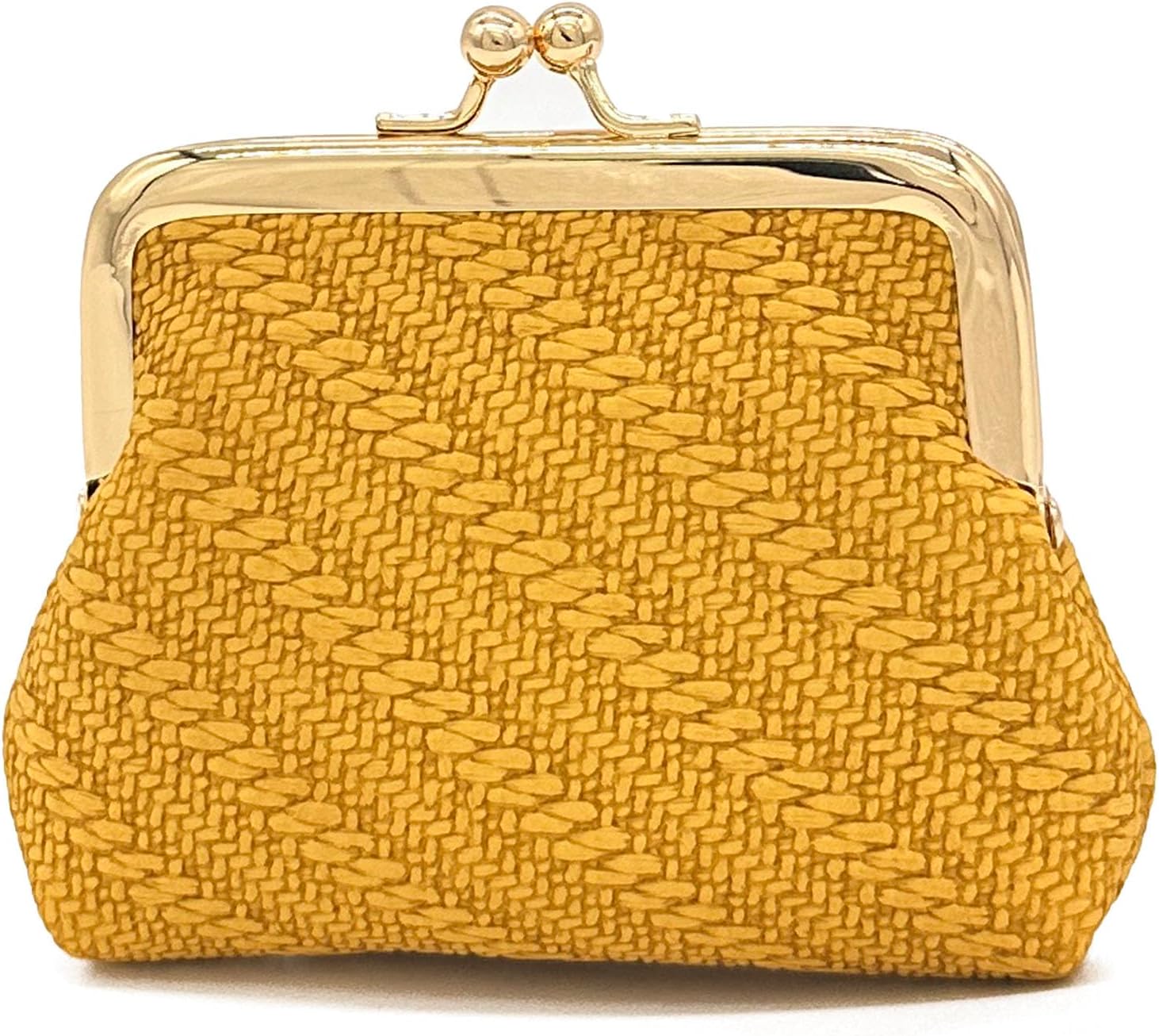 Coin Purse, Kiss Lock Coin Purse for Women, Large Capacity Coin Pouch,Vintage Change Purse Cute Car Coin Holder for Women (2-Yellow)