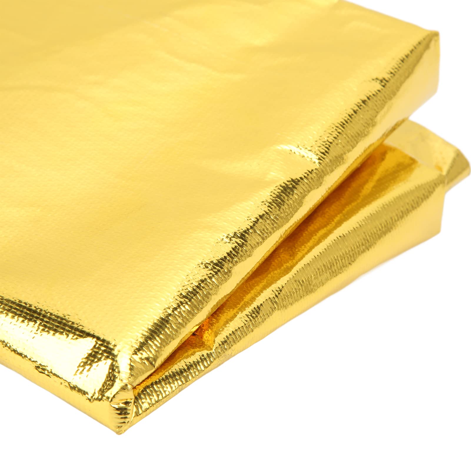 Aramox Nastro Avvolgente per Scudo Termico, Adesivo Riflettente Oro Nastro Avvolgente per Scudo Termico Ad Alta Temperatura Isolamento Termico per Avvolgere Fili Linee Carburante (Oro)