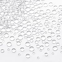 Vista 8 de 1400 piezas de gotas de agua de rocío, simulación de gotas de rocío, cuentas redondas de resina para manualidades, álbumes de recortes