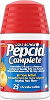 Vista 14 de Pepcid Reductor de ácido de doble acción completo + tabletas masticables antiácidas, sabor a bayas, 8 unidades.