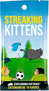 Exploding Kittens : Streaking Kittens - Jeu de société - Jeu d'ambiance - À partir de 7 ans - 2 à 5 Joueurs - 15+ Minutes - Version française