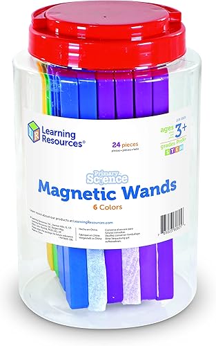 Miniatura 4 de Learning Resources Varitas magnéticas, juego de 24 años, a partir de 5 años, exploración científica, habilidades de observación, suministros de