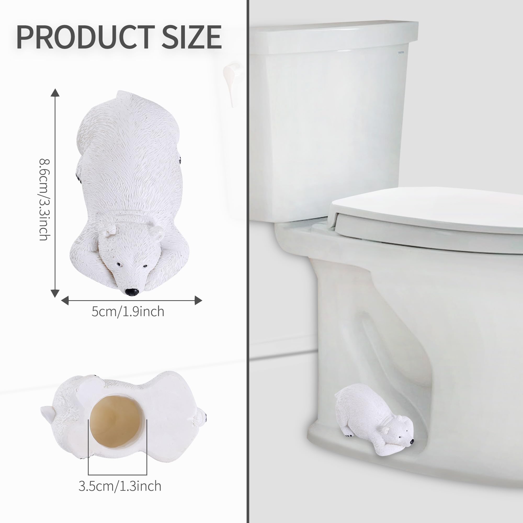 6-Pack Toilet Bolt Cover Kit - Ceramic & Universal Caps To Hide Ugly Bolts, Easy Snap-On Installation