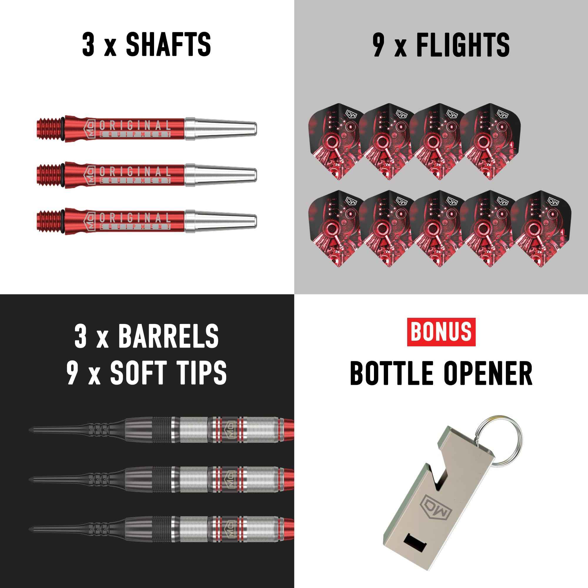 Snapklik.com : DW Piranha Razor 90% Tungsten Soft Tip Darts, Precision ...