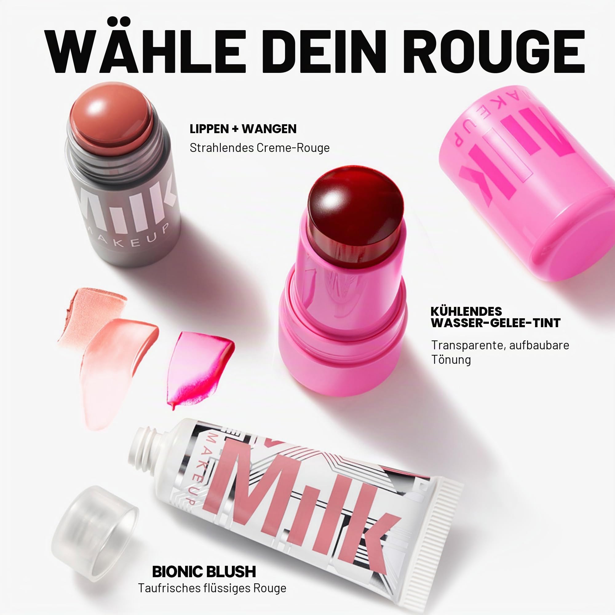 Milk Makeup Cooling Water Burst Gel Coloration Mohn 0.17 oz Transparent Lippen- und Wangenfarbe auf Wasserbasis modulierbar