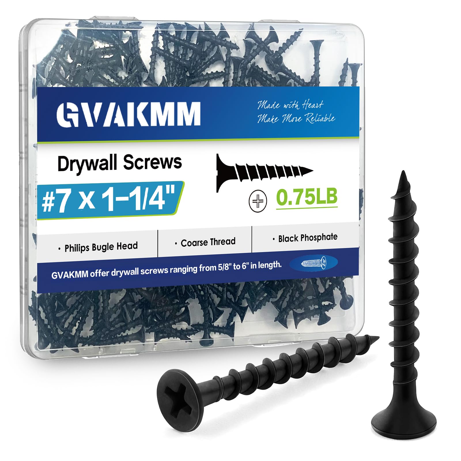 Drywall Screws - 305 Pack #7 x 3/4" -13