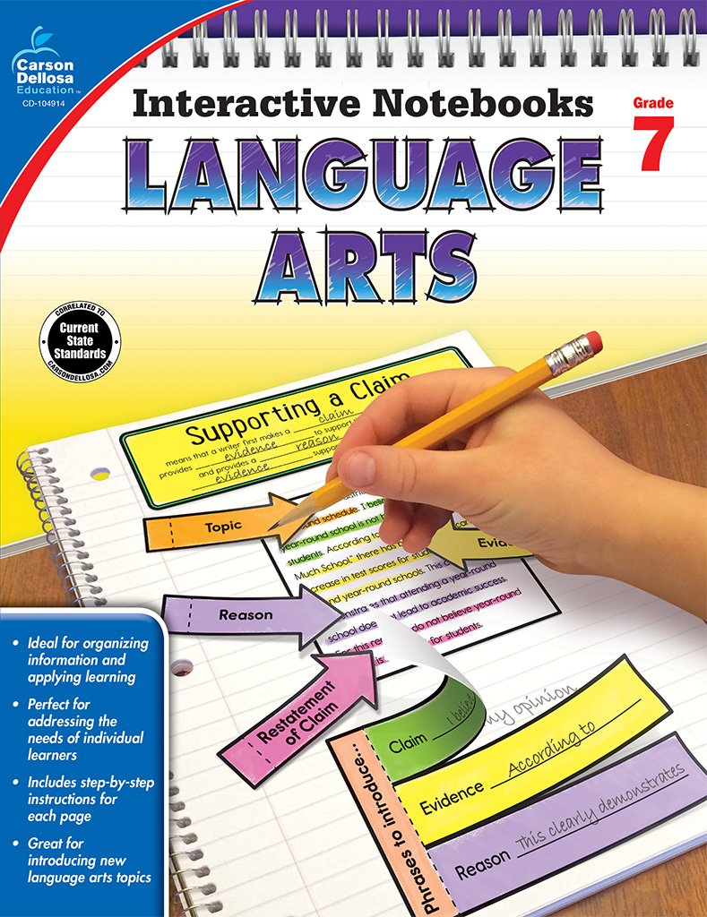 Carson Dellosa Language Arts, Grade 7 Resource Book (Interactive Notebooks)