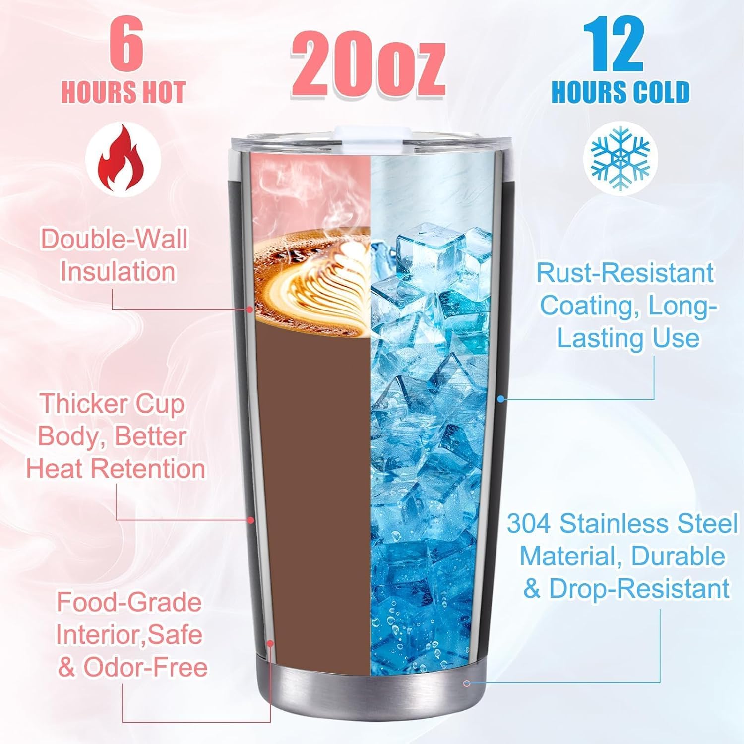 New Dad Gifts For Expecting Dad to be Father’s Day First Time Gifts 20oz Black Insulated Stainless Steel Tumbler Cup Birthday Baby Shower Gender Reveals Presents Christmas Gift Ideas - Image 4