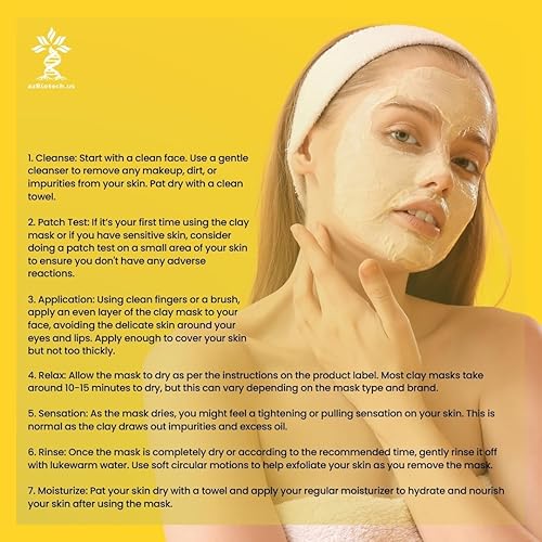 Miniatura 4 de AZ BIOTECH Mascarilla facial de cúrcuma con jengibre y vitamina E para manchas oscuras, piel opaca, mascarilla facial para el cuidado de la piel