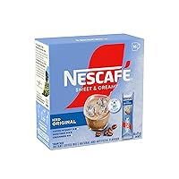 Vista 4 de Nescafé Nescafe - Café helado dulce y cremoso, bolsitas de café instantáneo, 16 x 0.56 oz Importado de Canadá