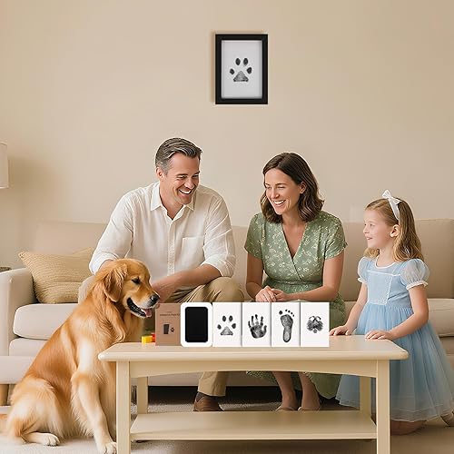 Miniatura 8 de Kit de huellas sin tinta para perros, gatos y bebés  Kit de huellas de manos de bebé y nariz de perro Clean Touch, sin ensuciar, 1 almohadilla de