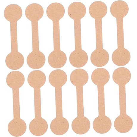 NUOBESTY 100-Piece Rolling Pin Ring Display Tags