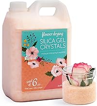 LotFancy Silica Gel Flower Drying 6 Pounds Color Indicating Silica Crystals for Wedding Bouquet Storage