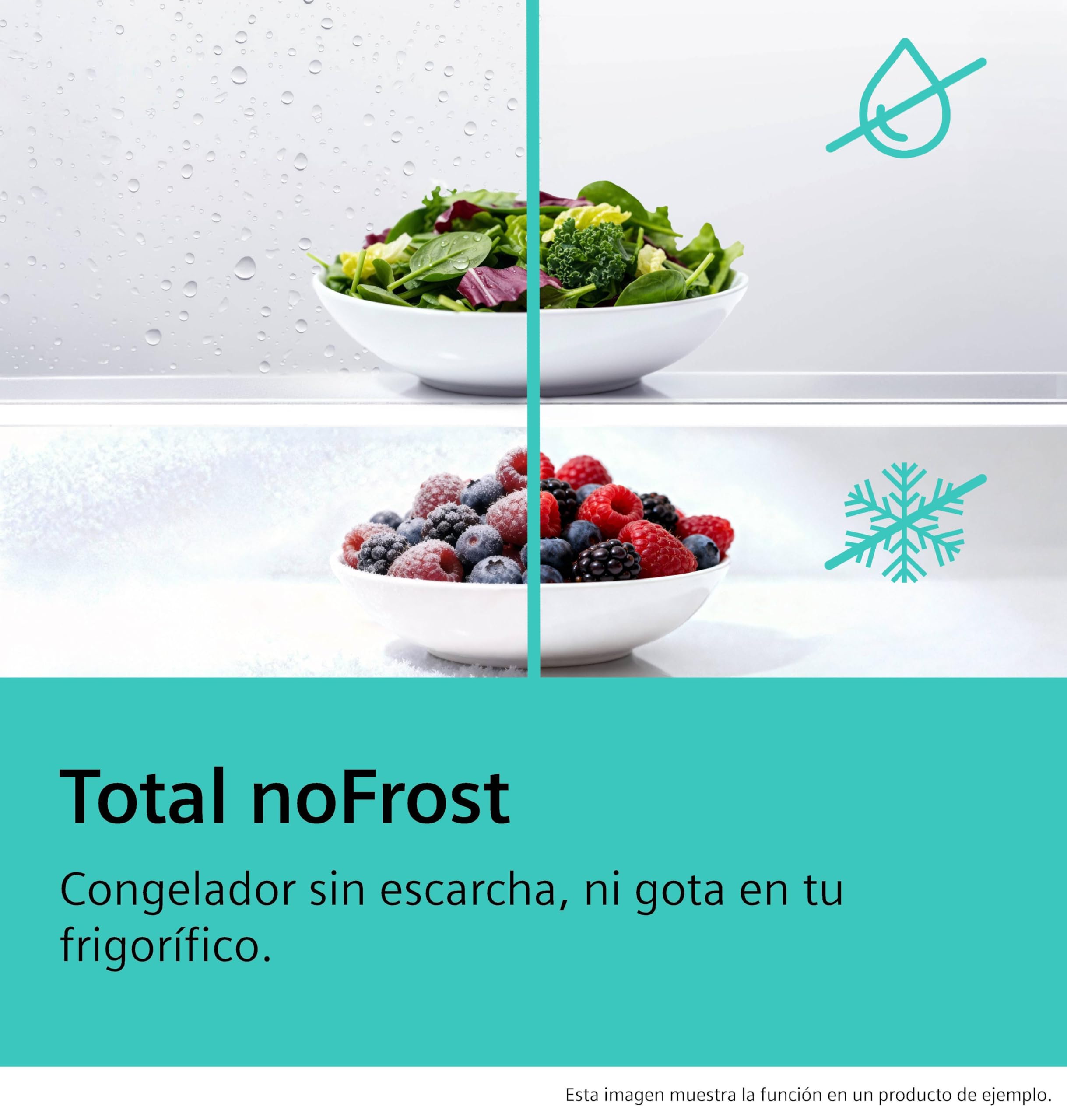 SIEMENS - Frigorífico combinado, iQ300, total noFrost, cajones hyperFresh, acero antihuellas, KG39NVIDG